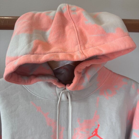 Women's Jordan Heritage Tie Dye Hoodie DM5238-104 | Rare | Cream Neon Orange | - Picture 8 of 12